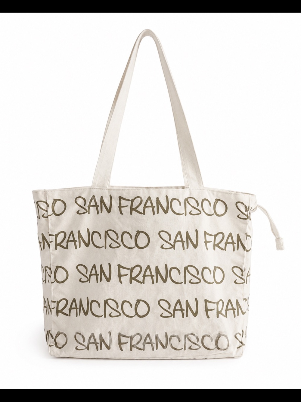 Robin Ruth Cream Canvas 'San Francisco' Print Tote